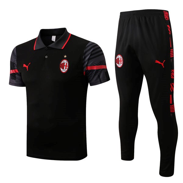 Polo AC Milan Set Completo 22/23 Nero